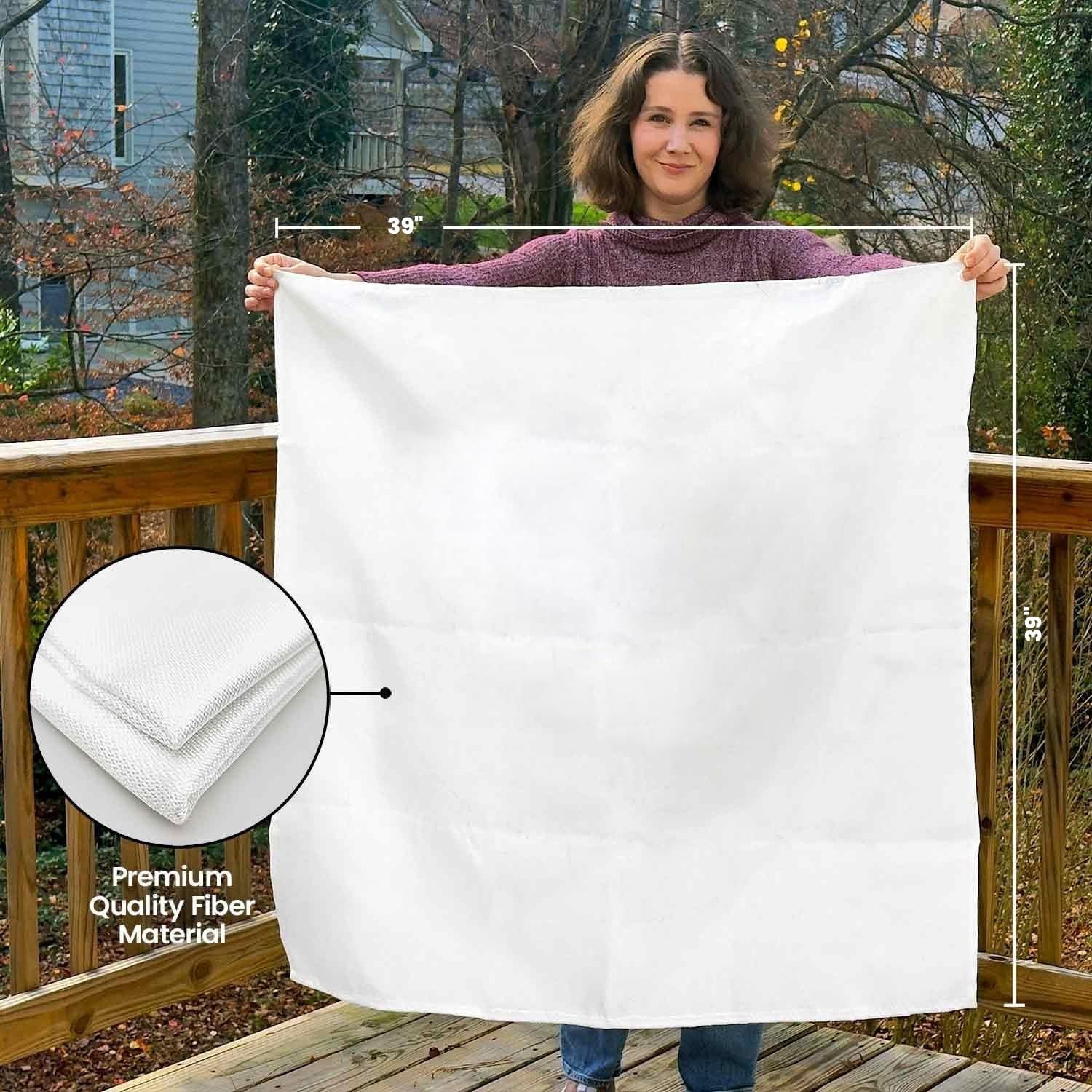 Prepared Hero Coperta Antincendio Di Emergenza 12 Confezioni - 101.6cm X 101.6cm Per Cucina E Casa In Fibra Di Vetro