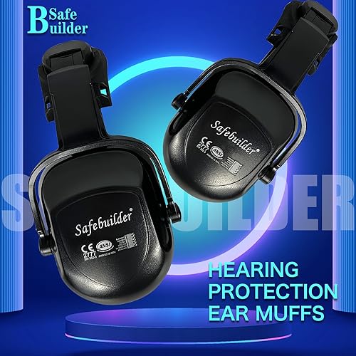 Miniatura 2 de SAFEBUILDER 30dB orejeras tipo cascos cascos orejeras de seguridad para casco de seguridad protección auditiva orejeras ANSI S3.19