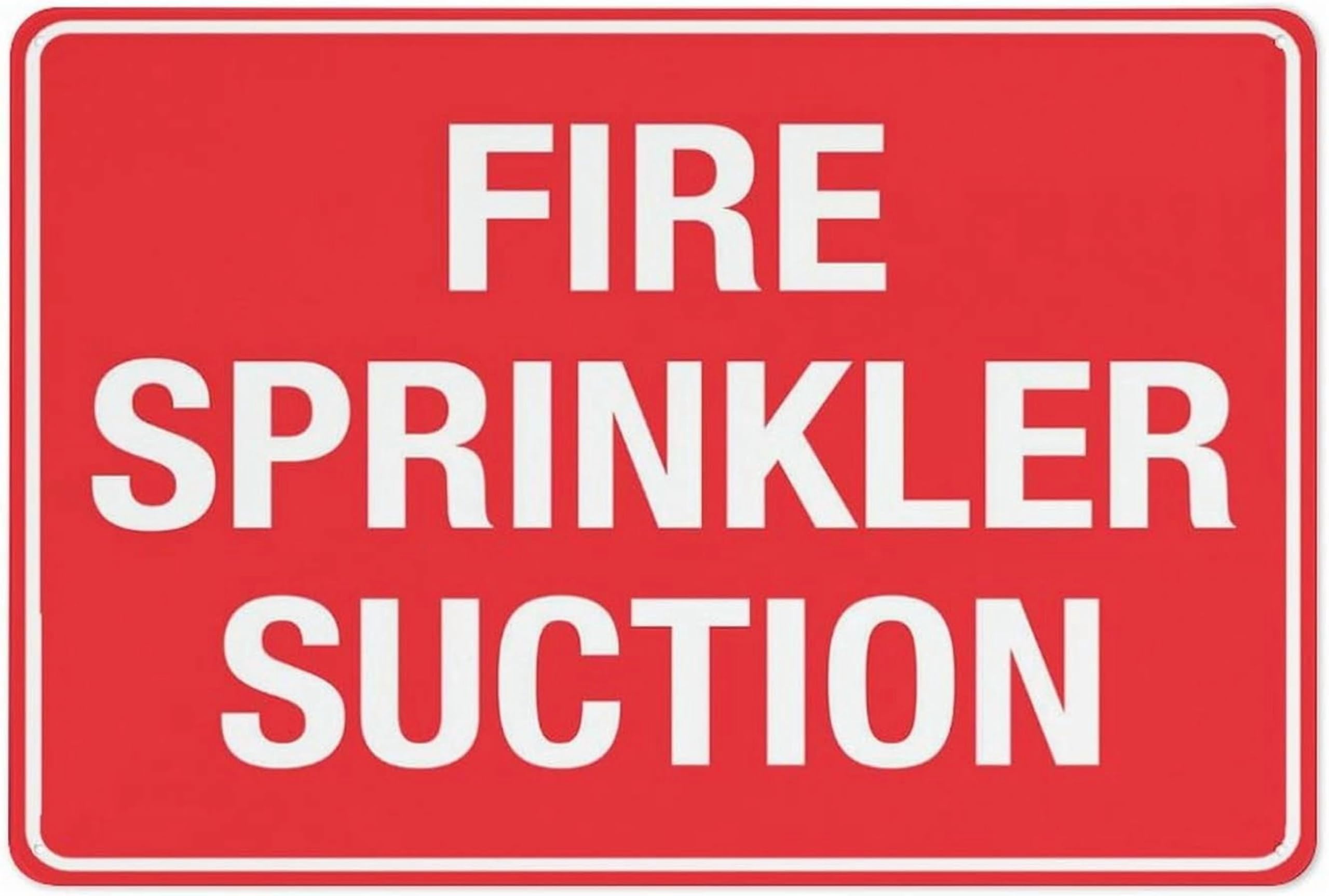 (2-Pack) Metal Tin Sign Fire Sprinkler Suction Sign Warning Sign Home Kitchen Farm Garden Garage Wall Decor 12X8 Inch