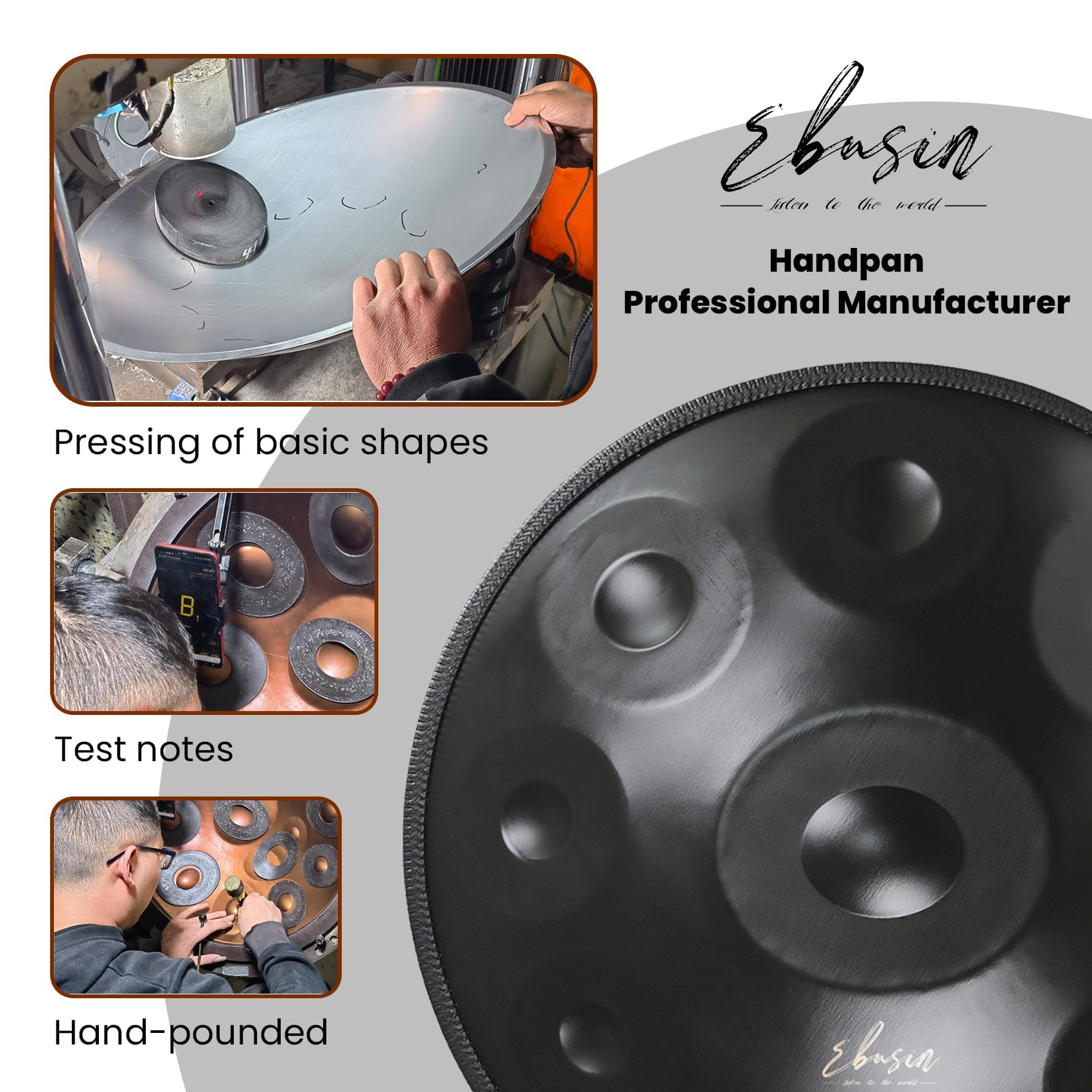 Amazon.co.jp: ハンドパン ドラム ブラック : Musical Instruments