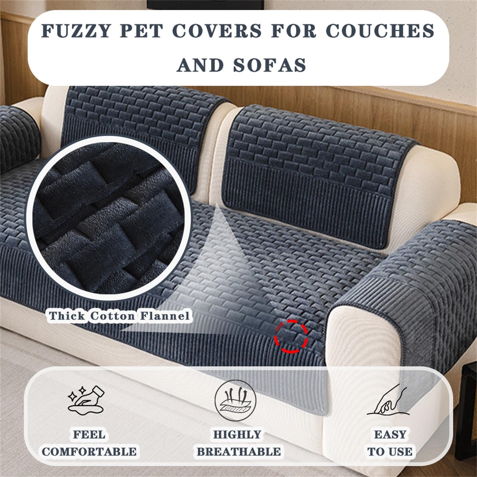 Générique Housse de Canapé for Chiens, Flanelle for Animaux de Compagnie