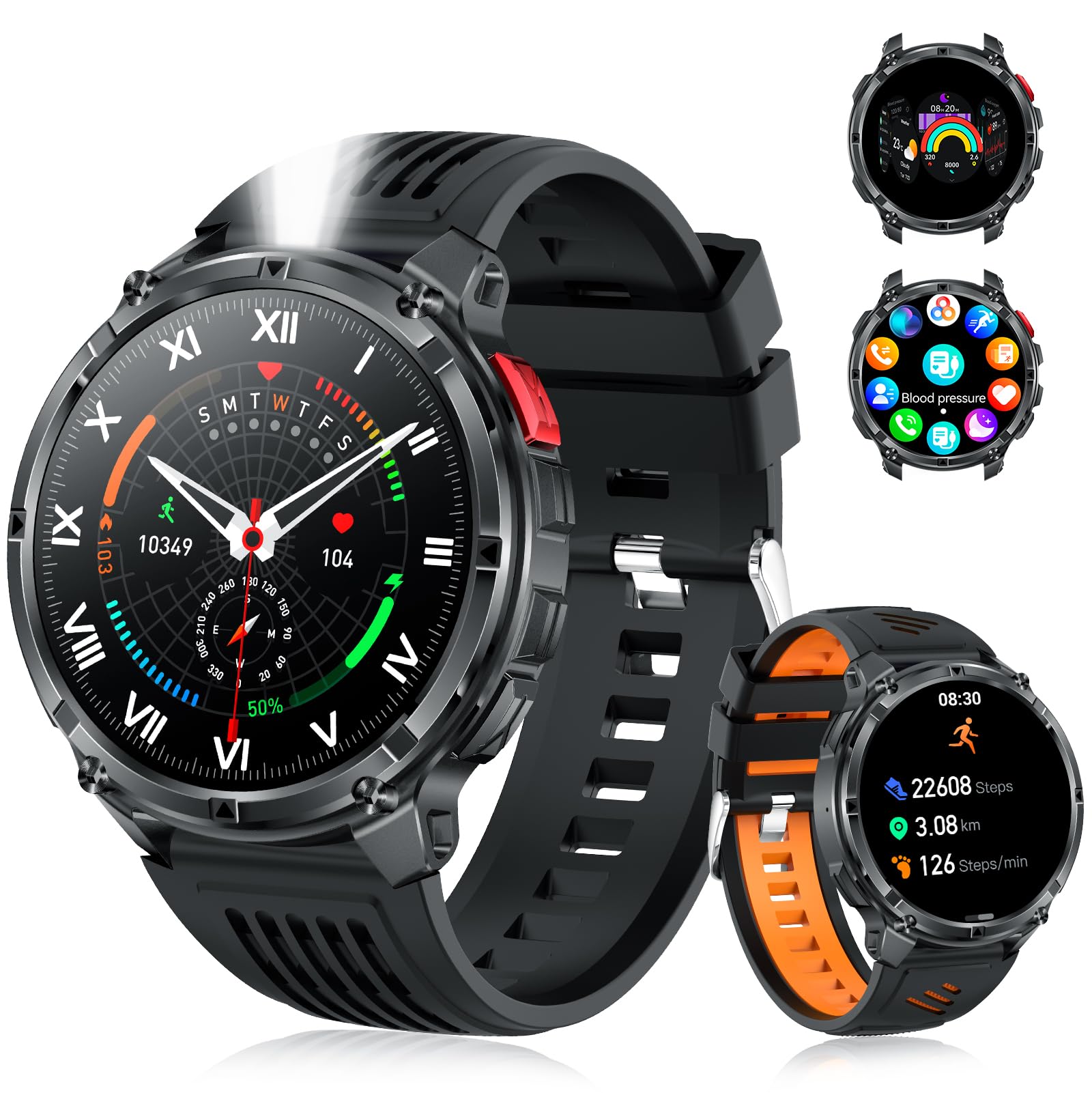 smartwatch uomo funzione telefonica modalità sport IP68