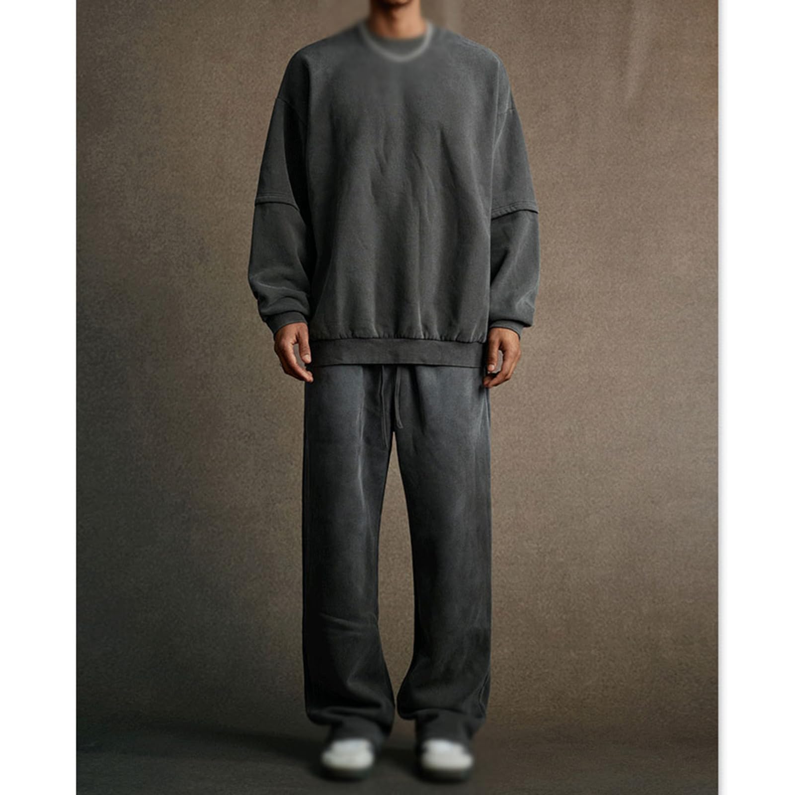Męski sweter z podszewką | styl vintage ze stójką dla stylu ulicznego