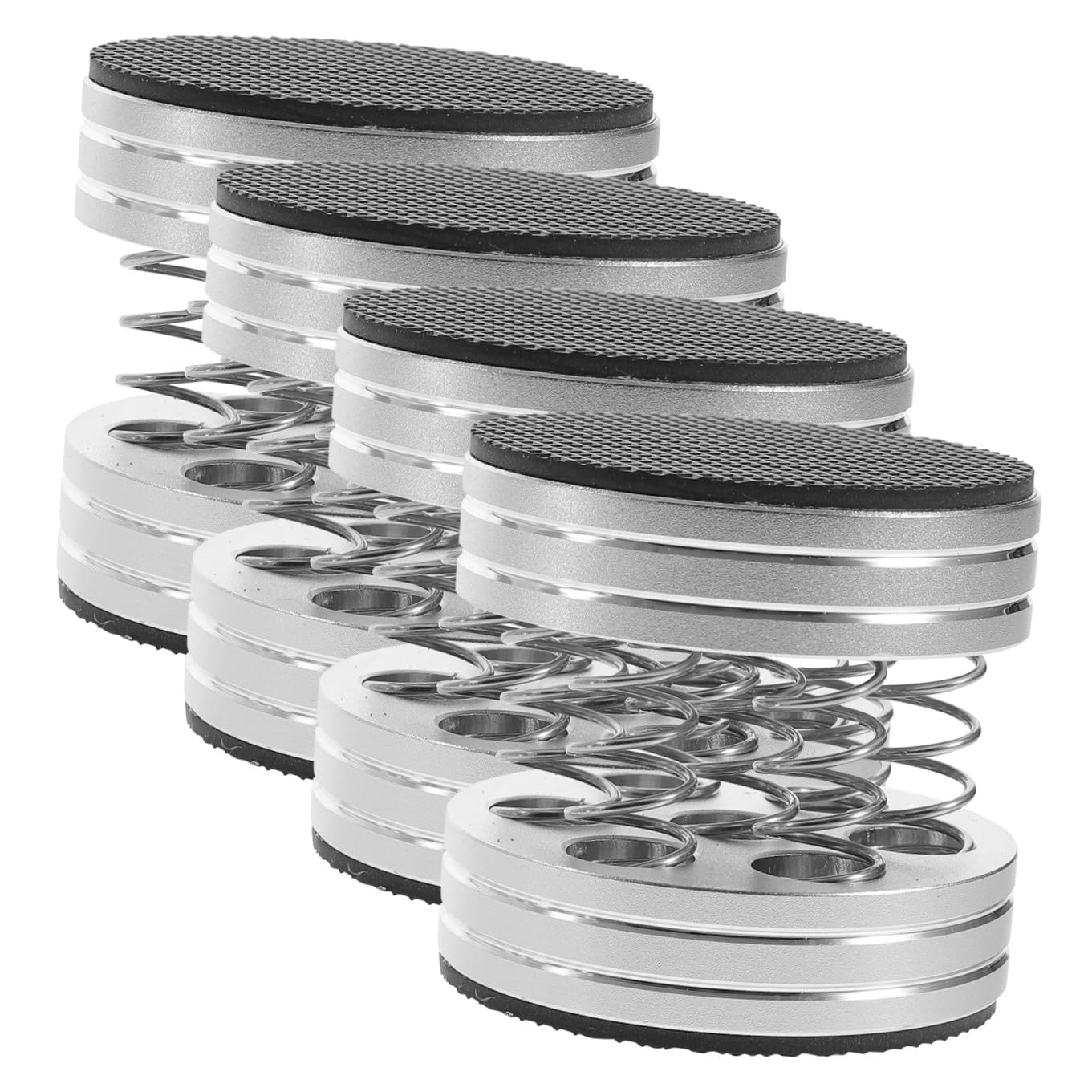 Uonlytech 4stücke Lautsprecherfüße Schwingungsdämpfer für Subwoofer Feder-subwoofer-ständerpads Lautsprecher-isolationspads mit Rutschfestem Silikonring Gummiring zum Schutz des Bodens