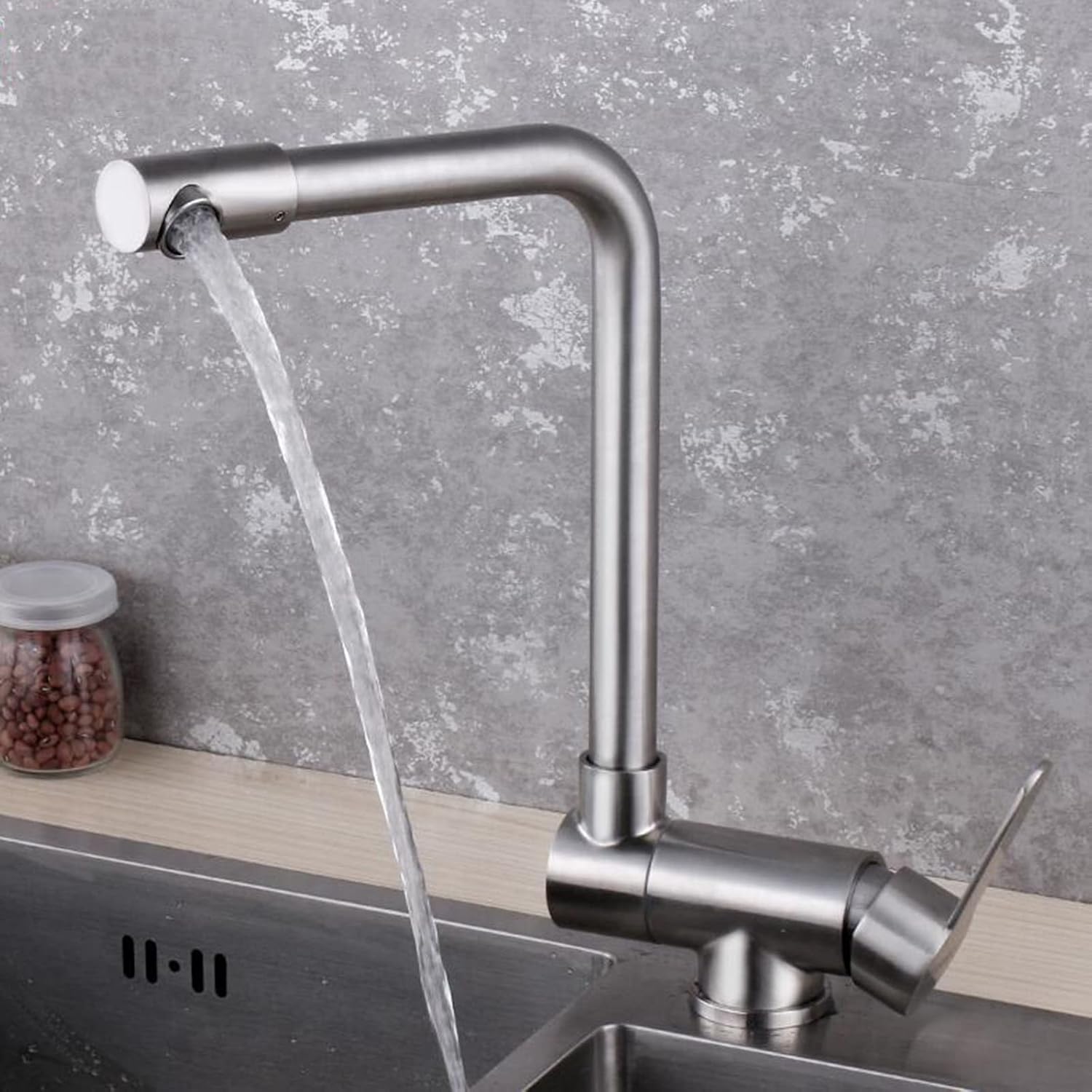 滝洗面器ミキサータップLED、浴室洗面器温水および冷水用タップ