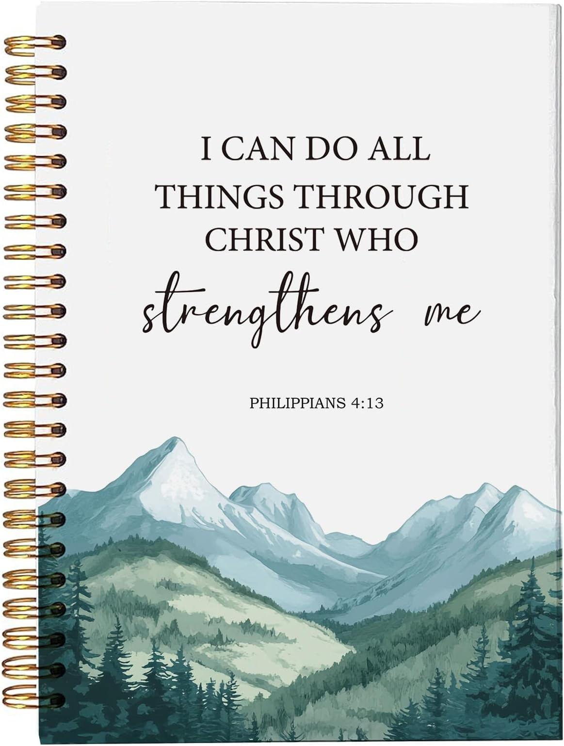 Christian Bible Verse Notebook – I Can Do All Things Through Christ' Philippians 4:13 – Inspirational Scripture Journal for Women & Men, 5.5x8.3 Inch