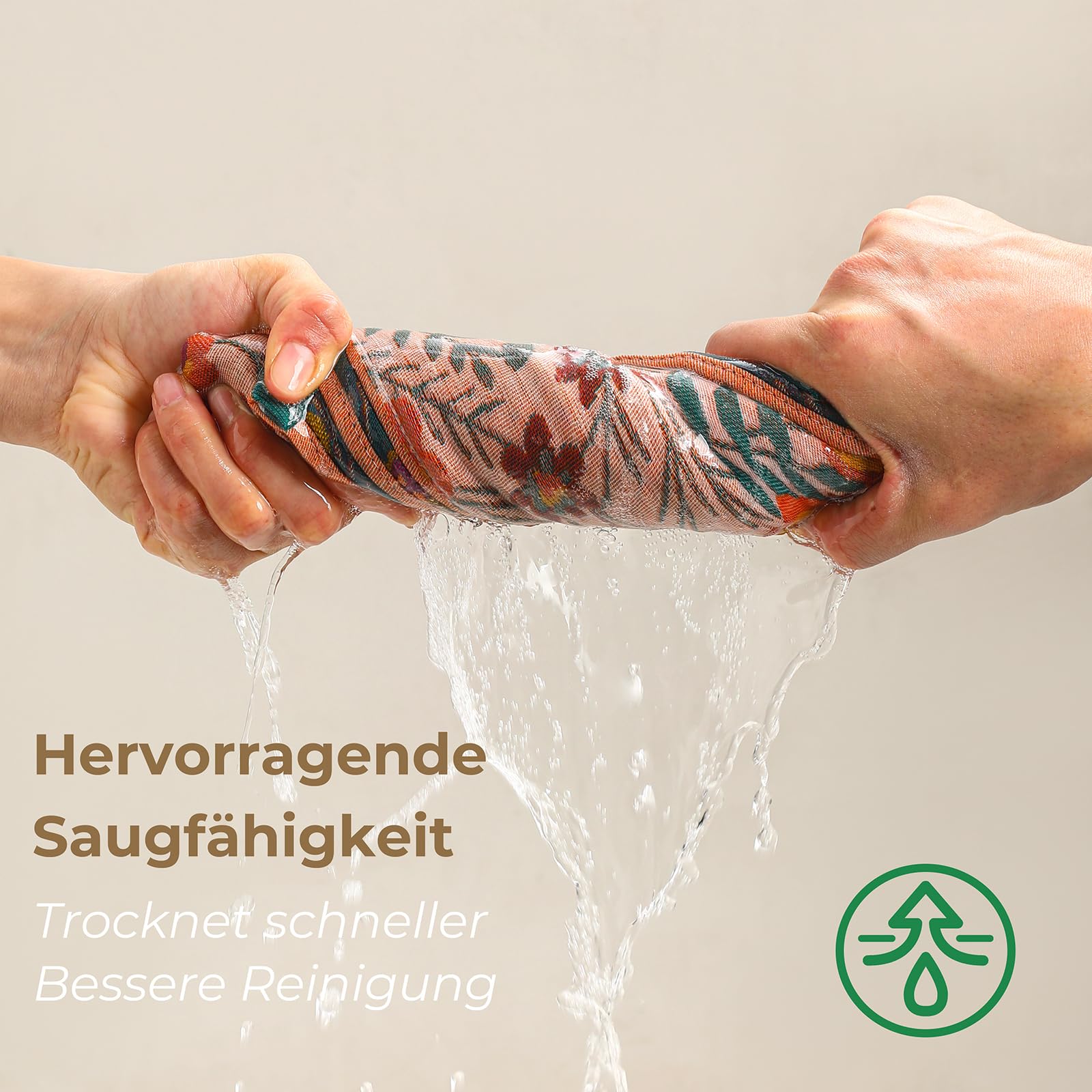 HOORDRY Boho Tagesdecke & Doppelseitig Geschirrtücher Set