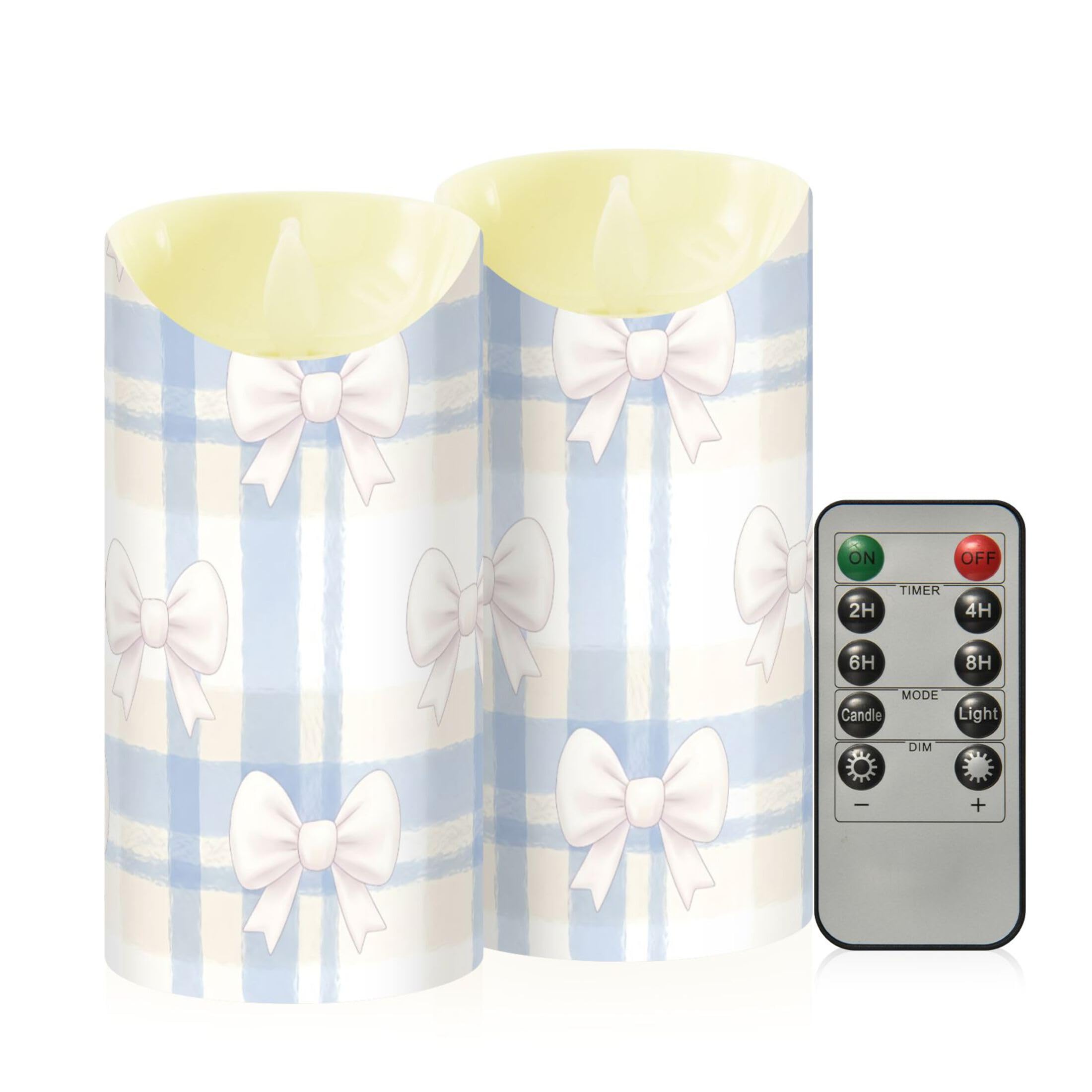 Kutsu Flameless Candles Set of 2, Battery Operated LED Flickering Candles