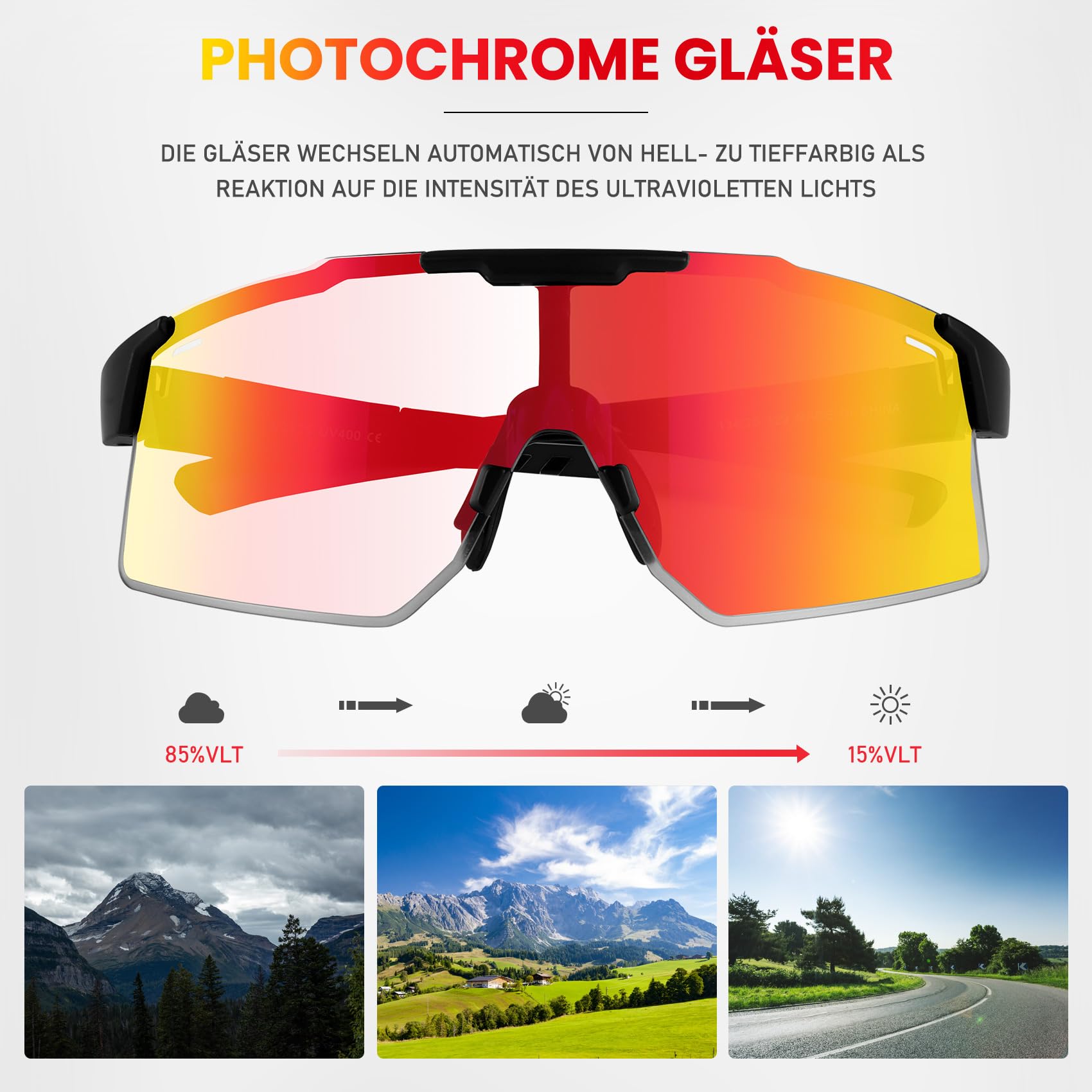 DUDUKING Gafas de sol polarizadas polarizadas para hombre y mujer, gafas deportivas para ciclismo, correr, golf, béisbol