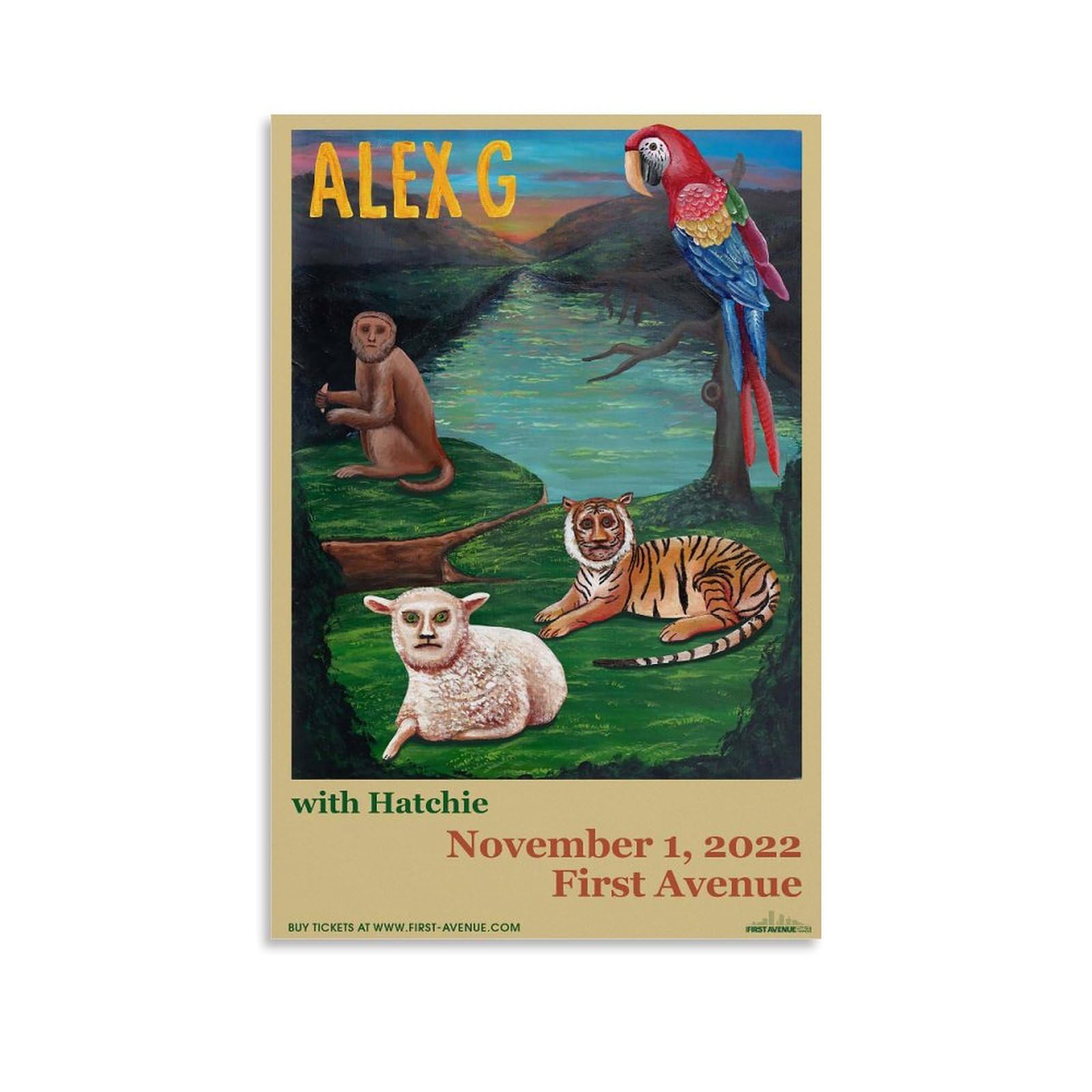 Amazon.com: lugEMa Alex G Poster Tour 2022 Vintage Canvas Art