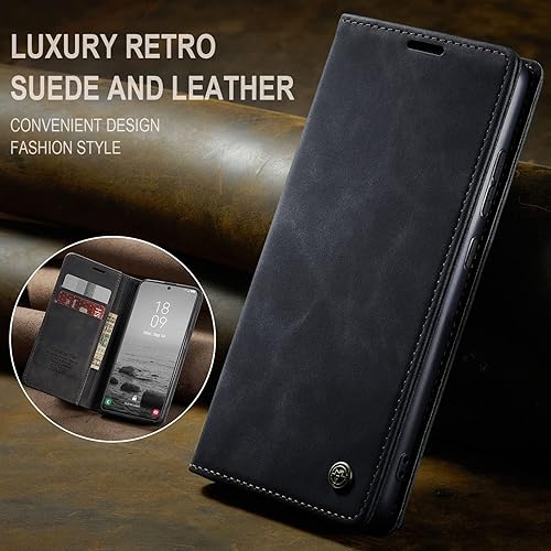 Miniatura 3 de Kowauri Funda para Samsung Galaxy S23, diseño clásico de piel con cierre magnético, con ranura para tarjetero, a prueba de golpes, funda protectora