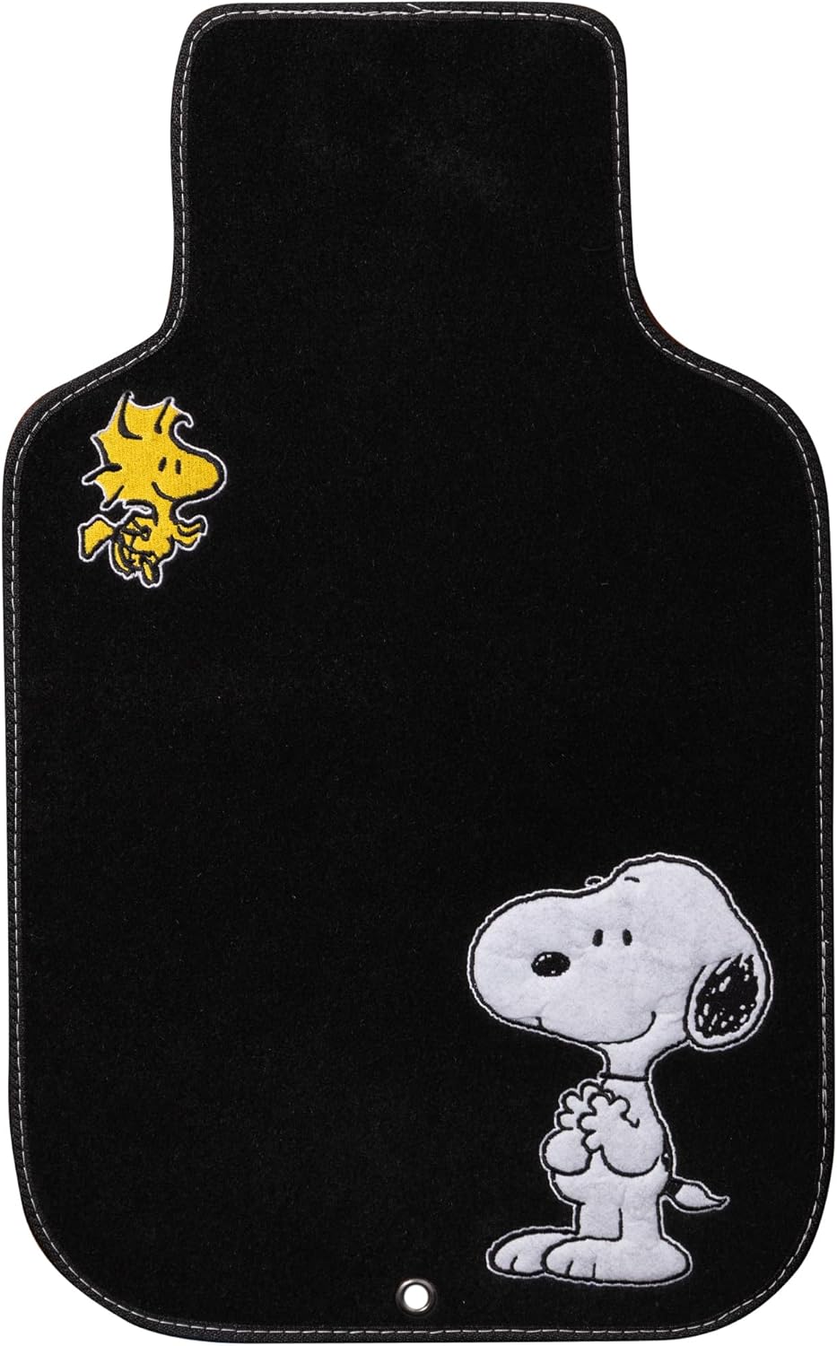 Plasticolor 002369R01 Peanuts Snoopy and Woodstock 4pc Carpeted Front and Rear Floor Mat Set - 4 Pieces