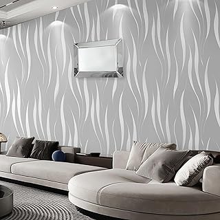 Baketron Grey Wallpaper Non-Woven 3D Embossed...,
