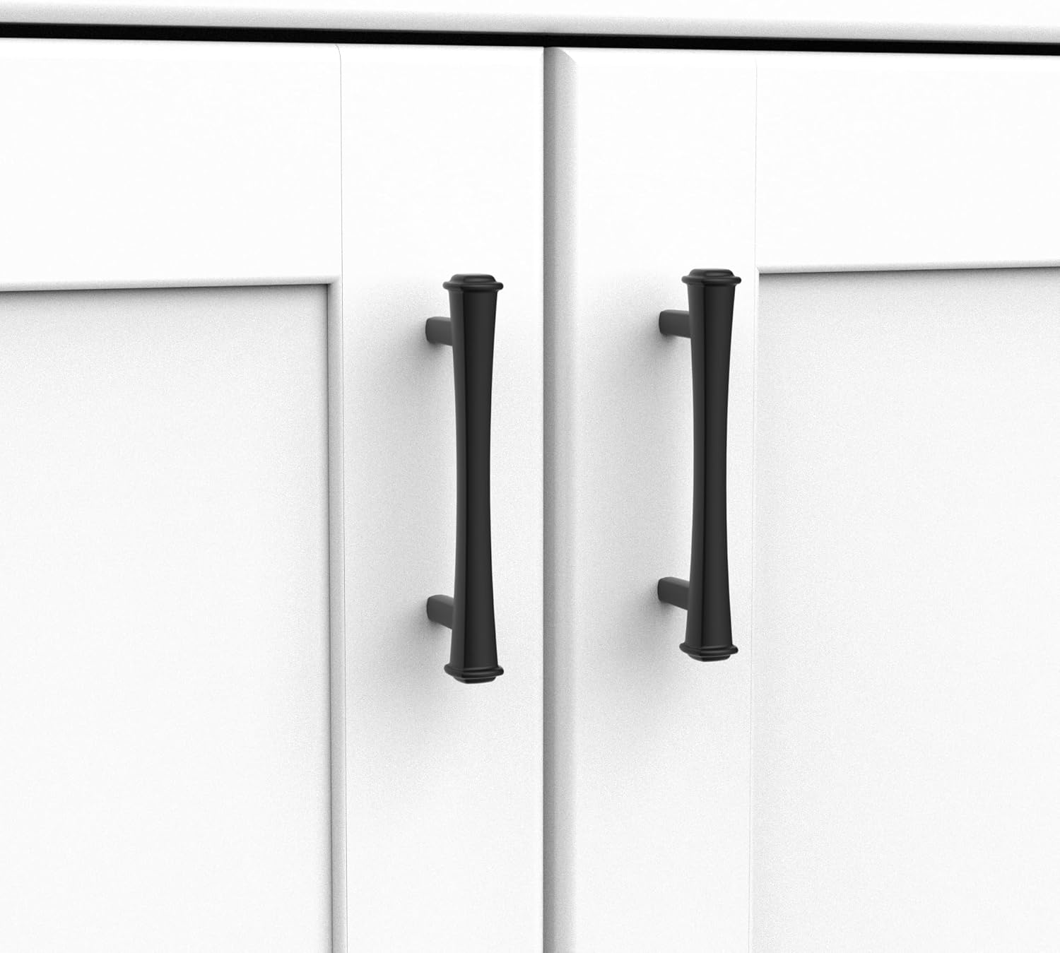 HESTIA HARDWARE 10 Pack Black Modern 3 Inch Cabinet Pulls, Kitchen Cabinet Hardware | Drawer Pulls and Knobs, Pewter Dresser Pulls (Z21.3in.10.D)