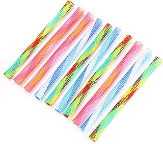 Zerodis 10Pcs Cat Toys, Freely Folding Spring Shape Cat Bouncing Toy Colorful Fun Pet Action Interactive Toys
