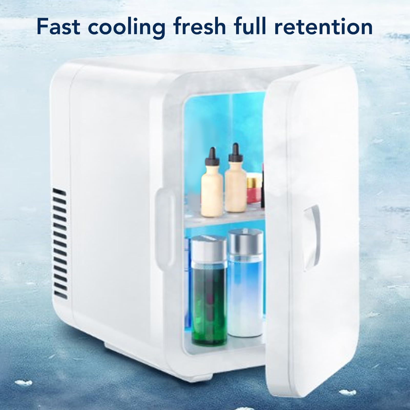 Mini Fridge, 6L Portable Compact Fridge USB Powered Fridge Cooler, Thermoelectric Cooler and Warmer Refrigerators for Skincare, Beverage, Home, Office and Car