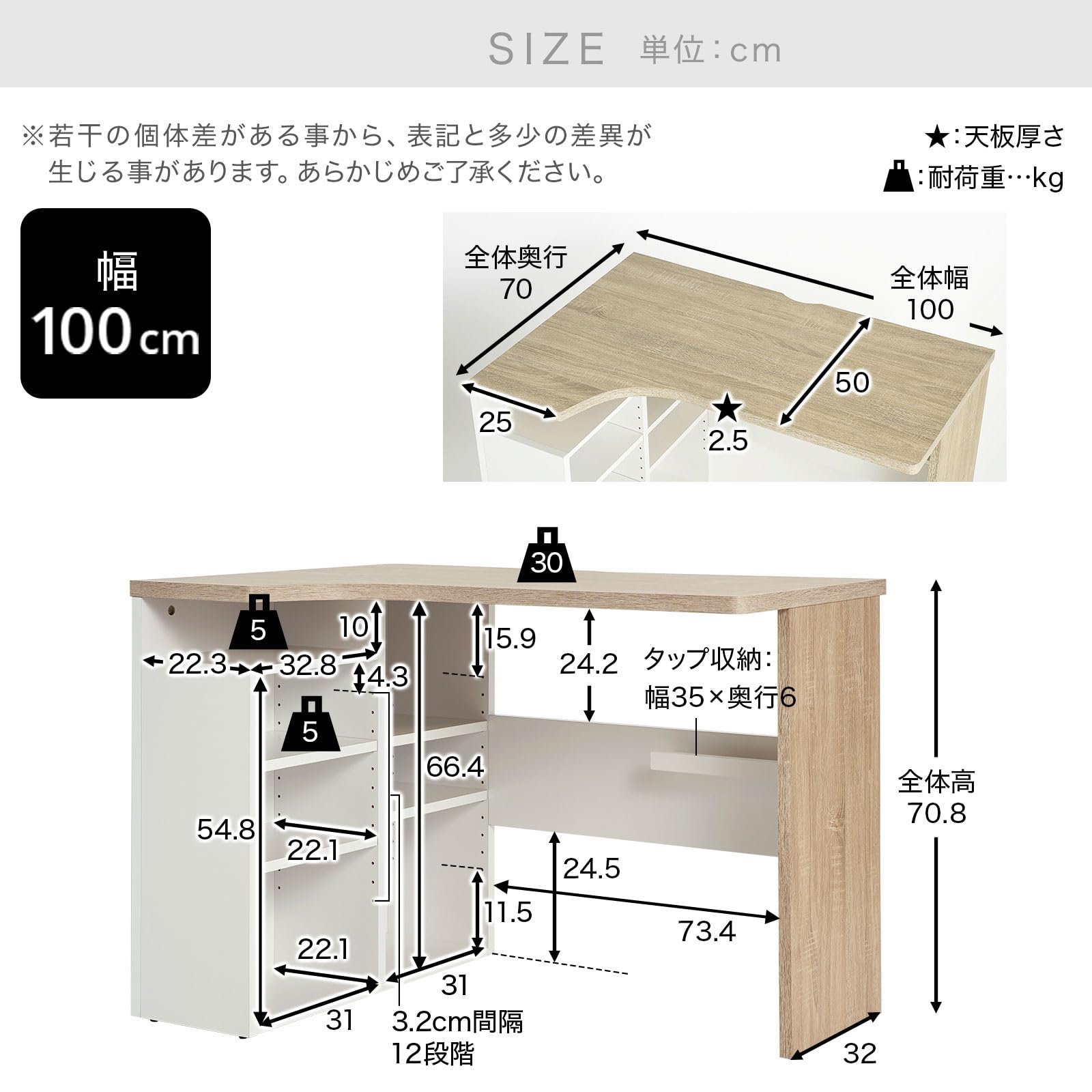 ☆@☆ LOWYA L字デスク 幅100cm オーク LOWYA L字デスク ホワイト おしゃれ 100cm