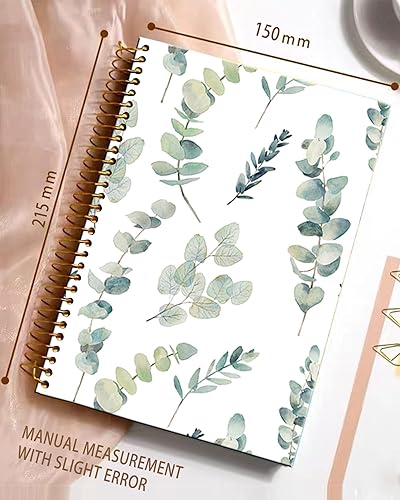 Vista 8 de iampanda Cuaderno de diario en espiral, encuadernación fuerte de doble alambre con papel de primera calidad para niñas y mujeres, lindo cuaderno