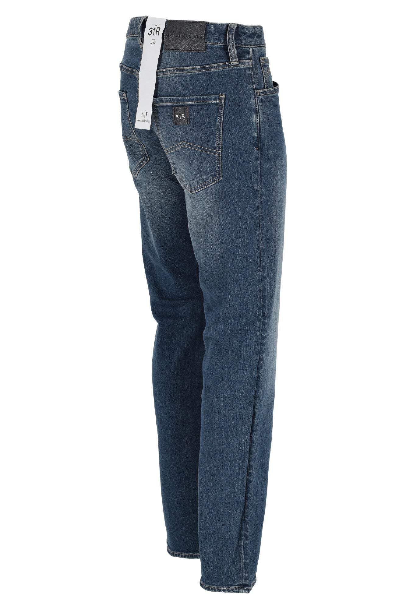 Armani Exchange J13 Slim Fit Comfort Cotton Denim Pants, Jeans Uomo, Indigo Denim,