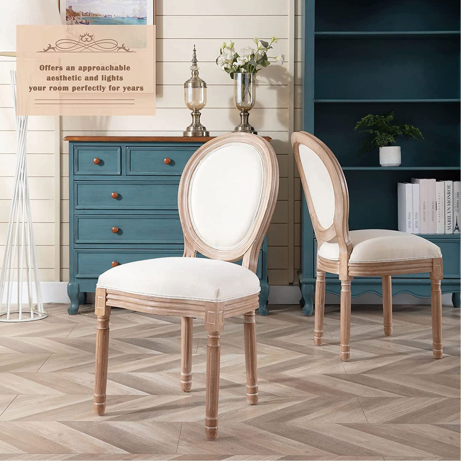 Francuskie krzesła wiejskie do jadalni zestaw 8 tapicerowanych retro klasyczny design do salonu sypialni kuchni