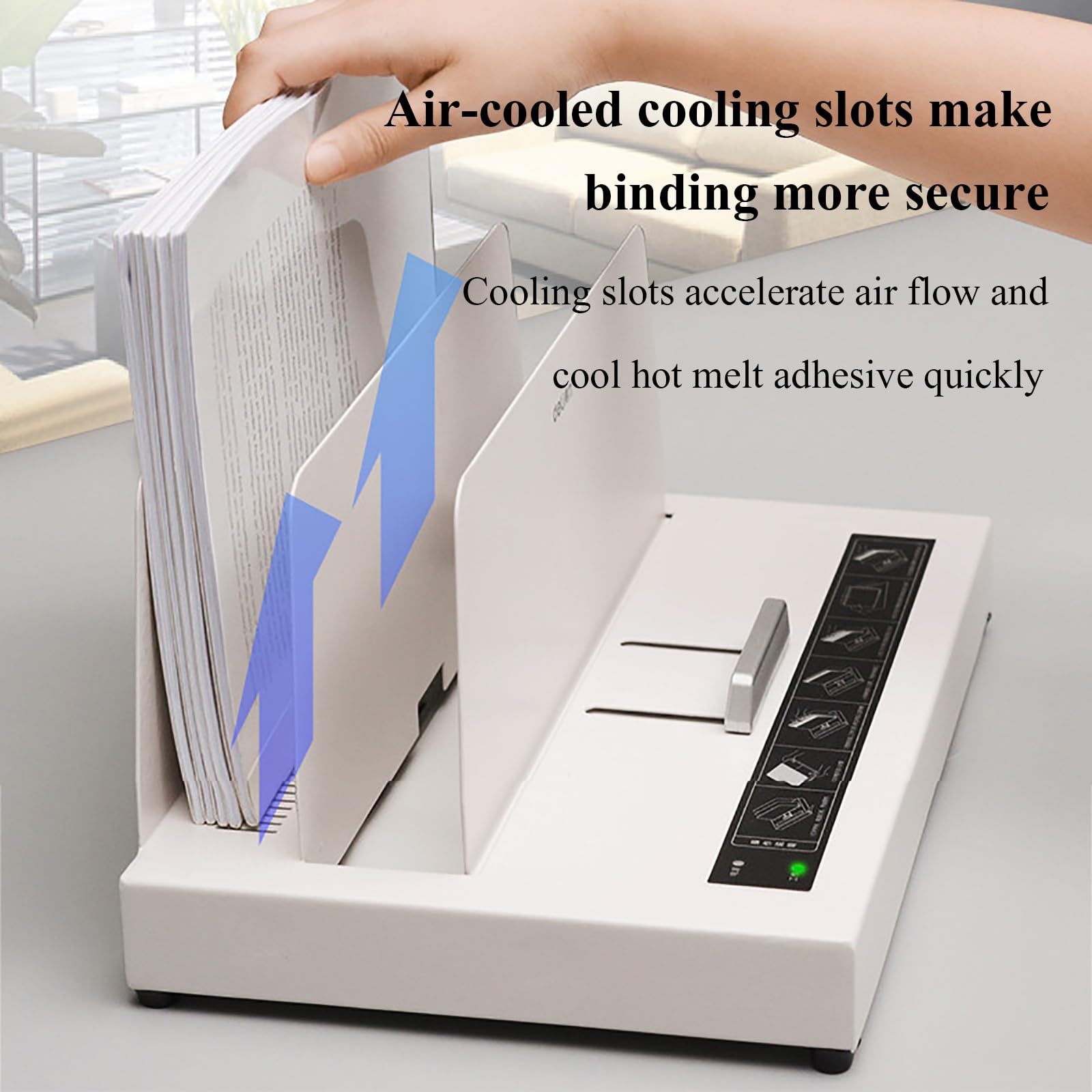 Raccoglitore per documenti, rilegatura automatica a caldo, spessore massimo 50 mm, regolazione della temperatura a 3 livelli, capacità 500 fogli per gare e relazioni