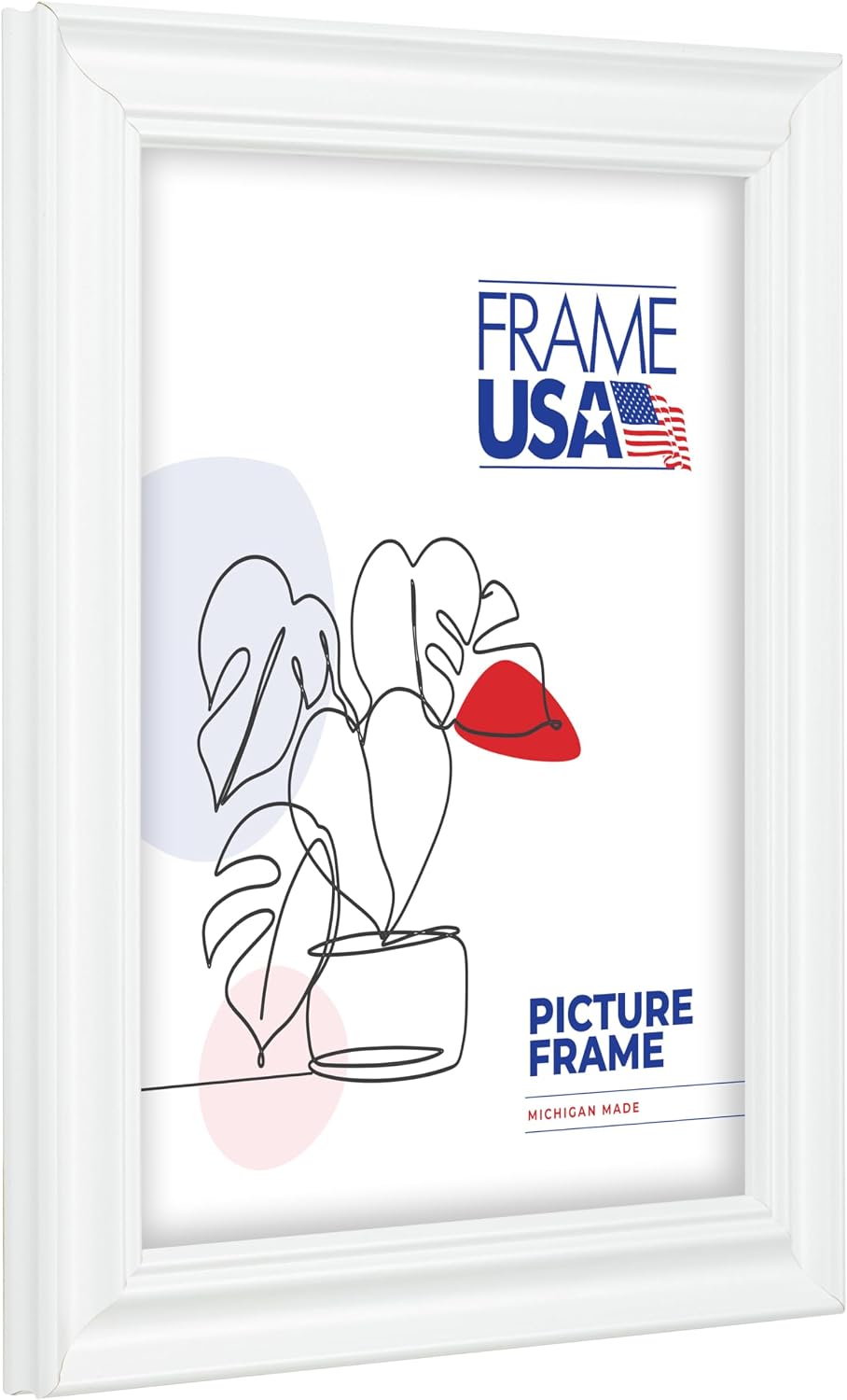 Frame USA 19x27 Picture Frame, White, Value Added Series, Wall Hanging Frame with High Clarity Plexiglass