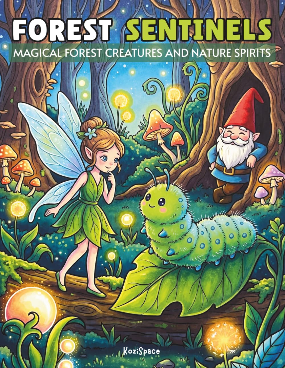 Forest Sentinels: Magical Forest Creatures and Nature Spirits, A Relaxing Fantasy Coloring Book for Stress Relief and Mindfulness