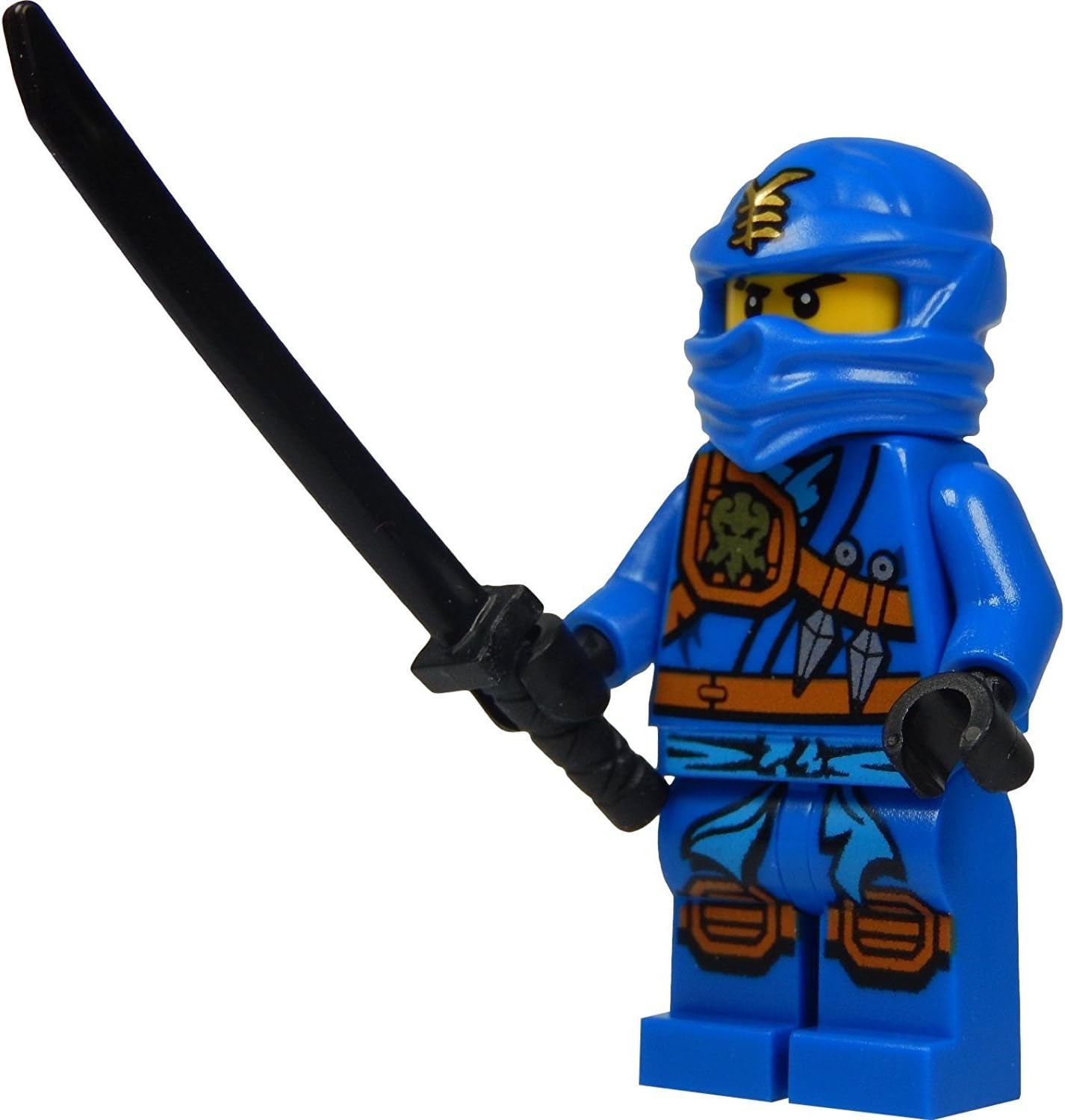 LEGO Ninjago: Jay (blue ninja) Minifigure with katana (sword) 2015 version