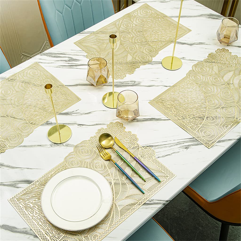 Décoration de Table, Sets de Table, Set de Table de Cuisine Creux et isolé (Lot de 6), Articles de fête pour la Maison