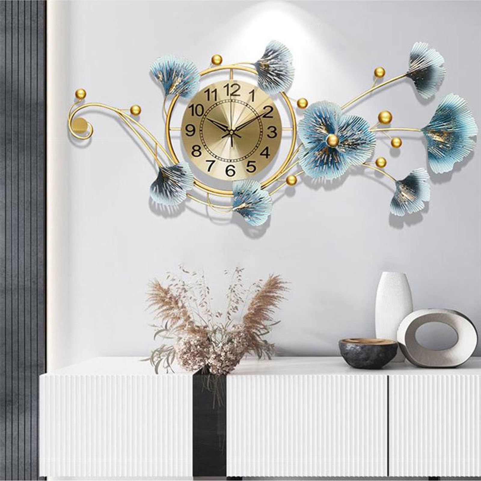 Horloge en Métal Silencieuse sans Tic-Tac pour Bureau et Chambre