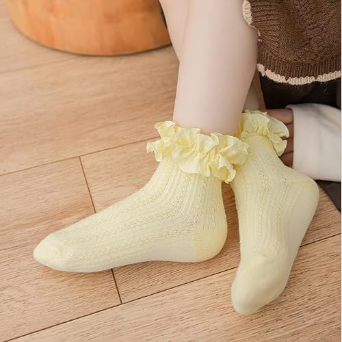 Miniatura 4 de Calcetines de encaje para bebé, calcetines con volantes, calcetines de vestir para niñas pequeñas, calcetines de encaje con volantes