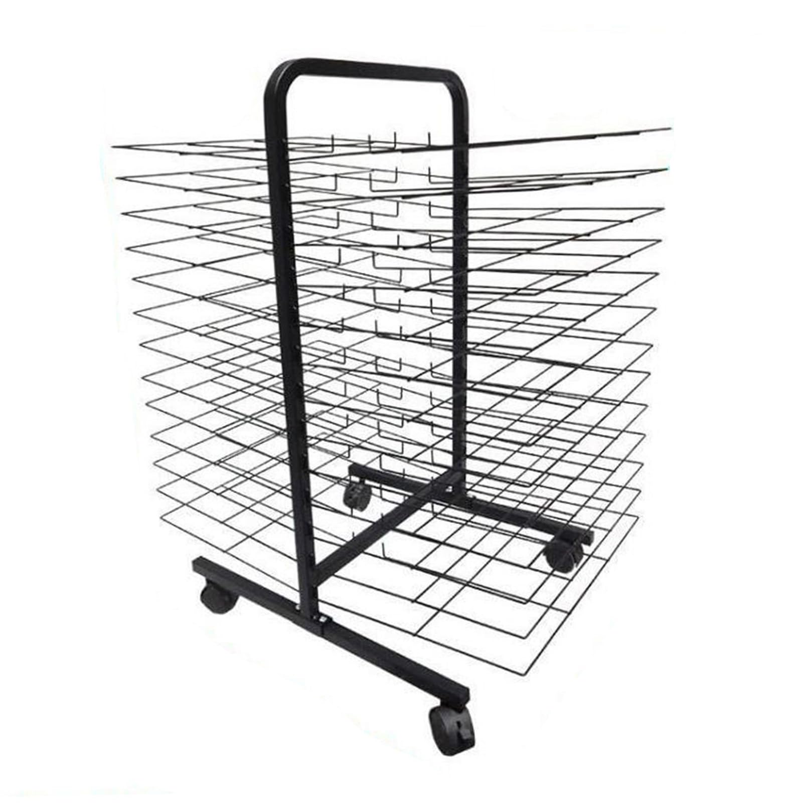 Aioneer Art Drying Rack, Mobile Art Storage Rack with 26 Removable Shelves for Canvas Storage, Drawing Board Storage Rack, Suitable for Schools, Art Studios and Homes