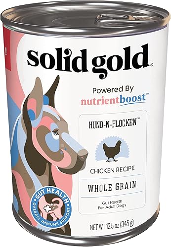 Solid Gold Nutrientboost Hund N Flocken - Alimento húmedo para perros, pollo, paquete de 6