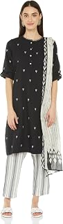 BIBA Women Cotton Kurta Set,Pant,Stole