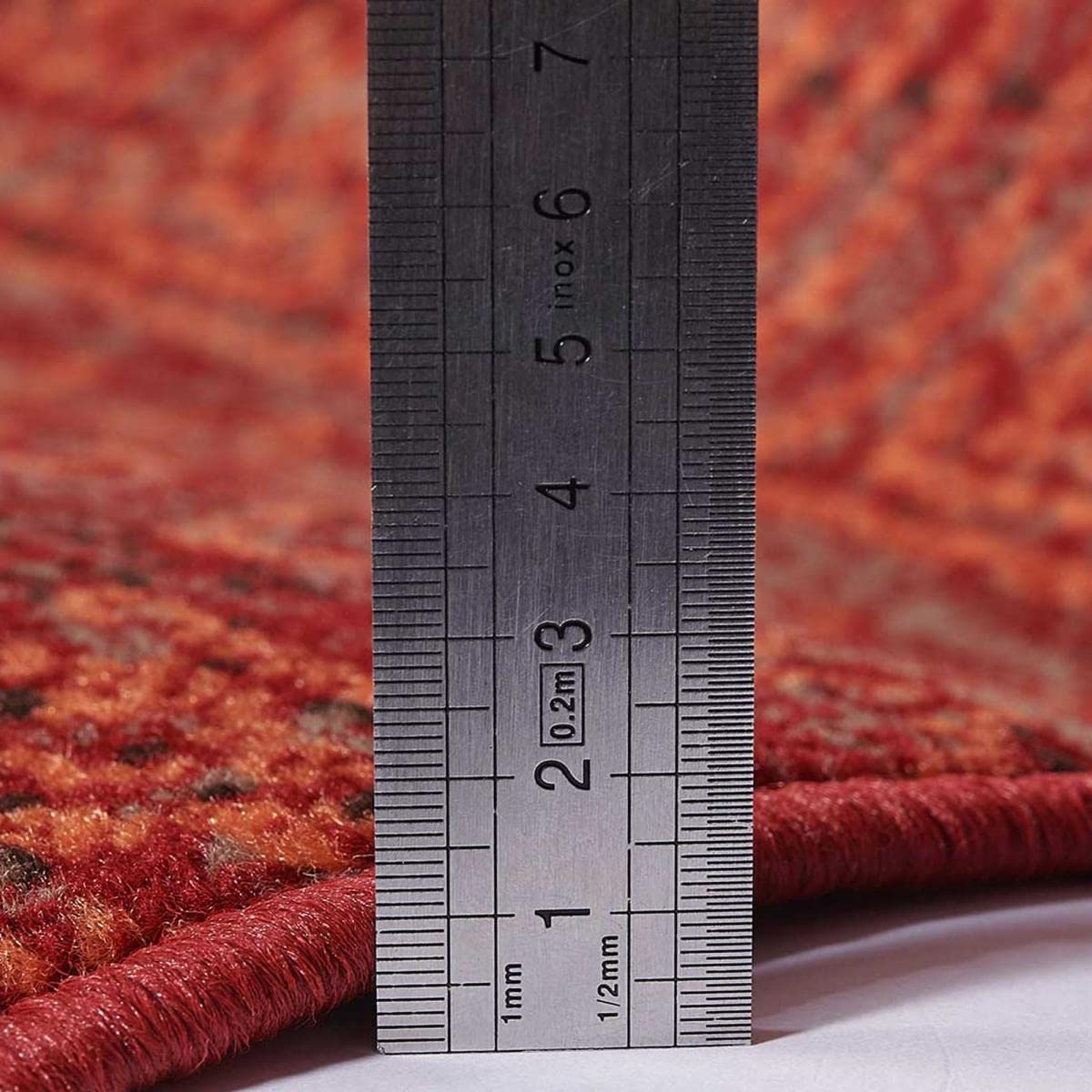 UN AMOUR DE TAPIS - tapis pour grand salon af chila rouge, orange, marron, blanc - 160 x 230 cm - tapis berbère inspi 5086
