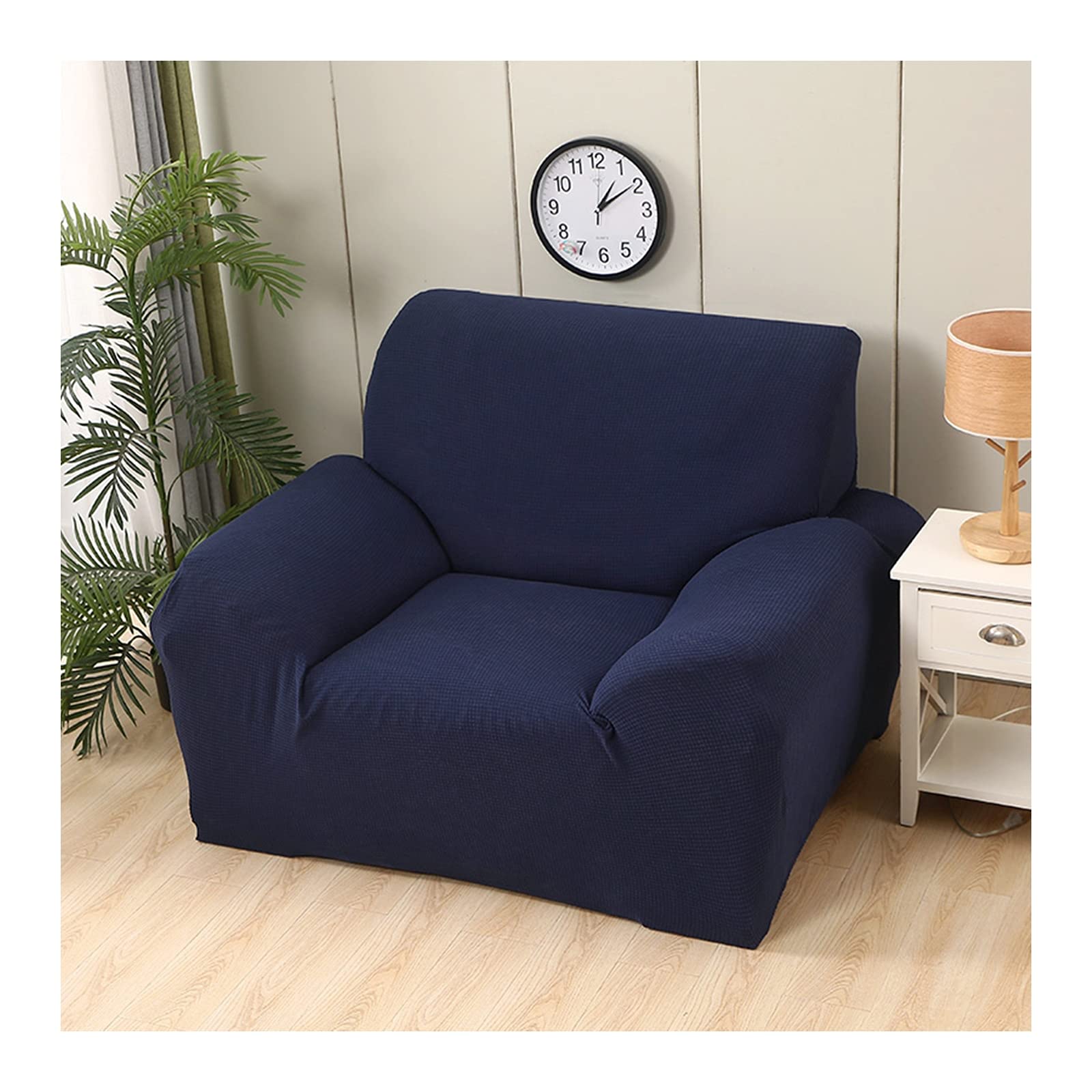 Housse canapé 2 places bleu marine protector de sofa extensible de 145 à 185 cm