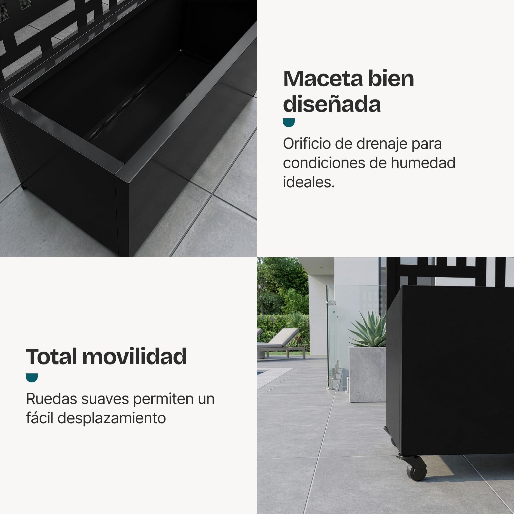 casa.pro Separador de Ambientes Bernalda Metal 190x82x38 cm Negro