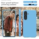 YATWIN Silicone Back Case for Samsung Galaxy S23, Soft-Touch Phone Back Cover for Samsung Galaxy S23 - Sky Blue gallery image