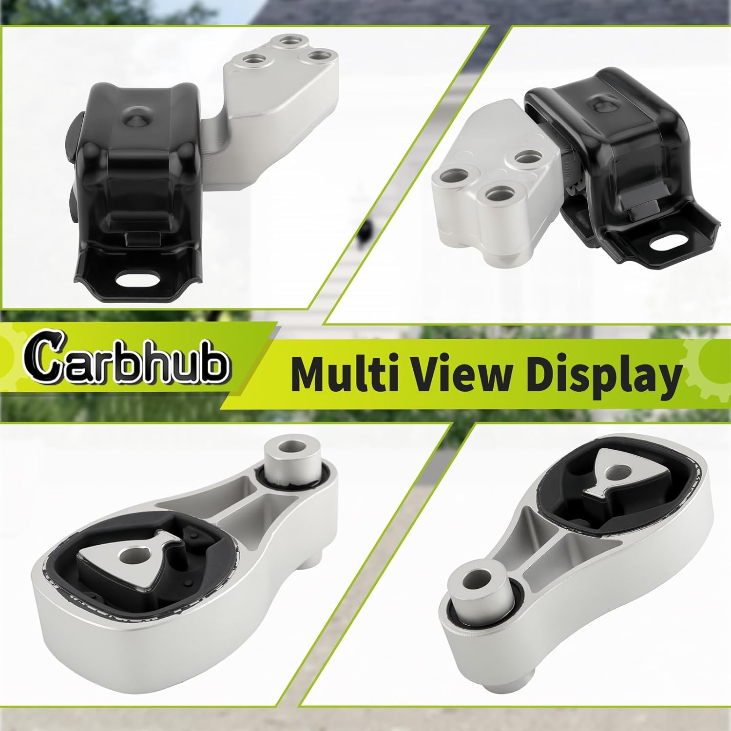 Carbhub Engine Motor Mount Transmission Mount for Fortwo Electric 2011-2015 Fortwo L3 1.0L DOHC Petrol 2008-2015 L3 1.0L SOHC Petrol 2008-2009 3PC Set Replace for 1322200048 1322200248