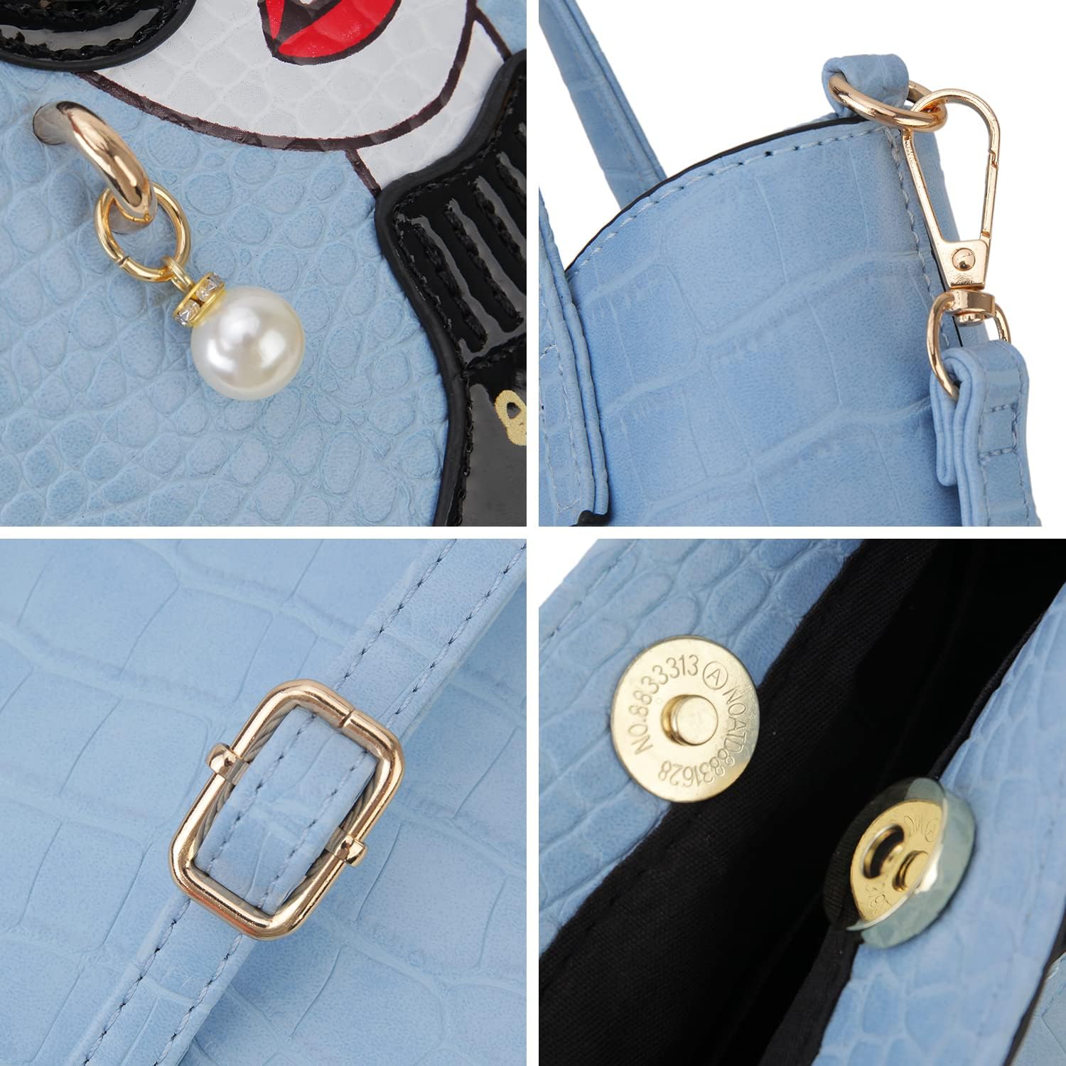 Novelty 3D Lady Face Purse Top Handle Satchel Handbags Clutch Purse for Women Unique Shoulder Bags