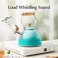 Vista 2 de ROCKURWOK Tea Kettle, Tea Pot with Cool Touch Ergonomic Handle, Teapot Food Grade Stainless Steel, Tea Kettle Stovetop, Kettle Teapot, Whistling Tea
