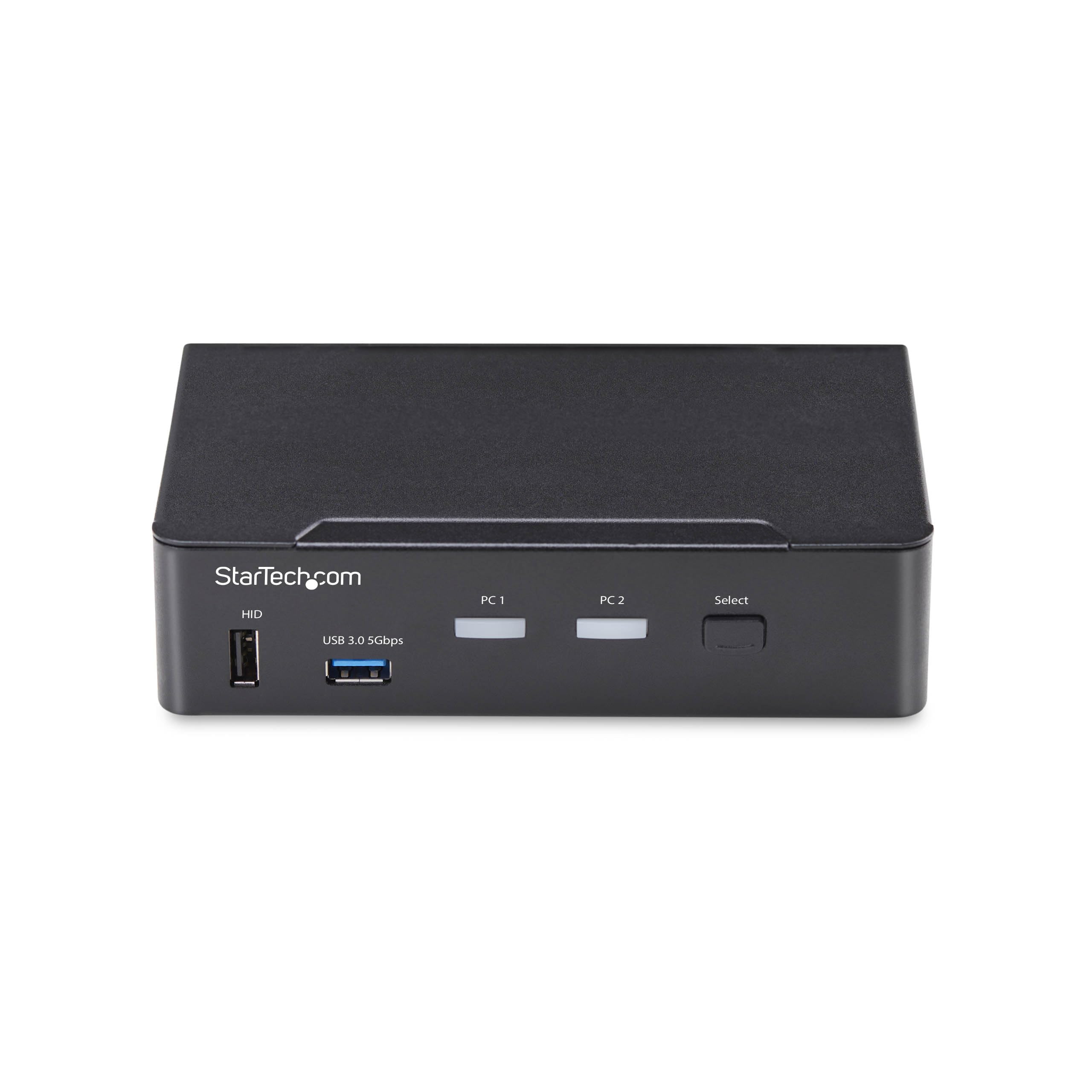 StarTech Switch KVM DisplayPort a 2 Porte, 4K 60Hz, DP 1.2, Hub USB 3.0