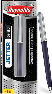 Reynolds JETTER GLITZ 1 CT BLUE | Ball Point Pen for Gift | Professional Ball Pens with Superior Writing Experience | Ball Pens for Swift Writing | 0.7mm Tip Size