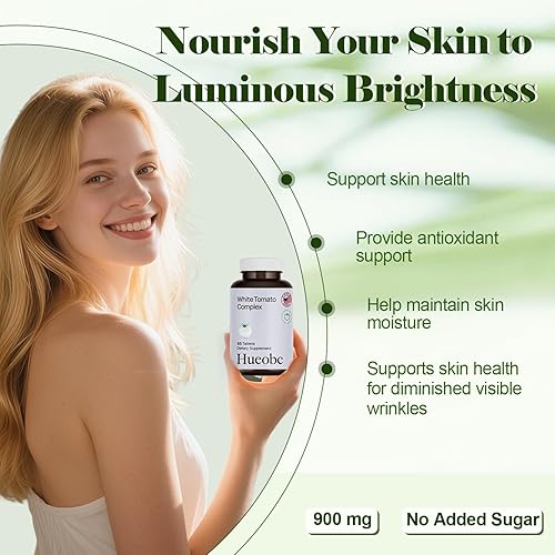 Miniatura 5 de White Tomato Complex - Suplemento antioxidante 13 en 1 con vitaminas C y E, péptidos de colágeno, apoya el brillo de la piel, antienvejecimiento,