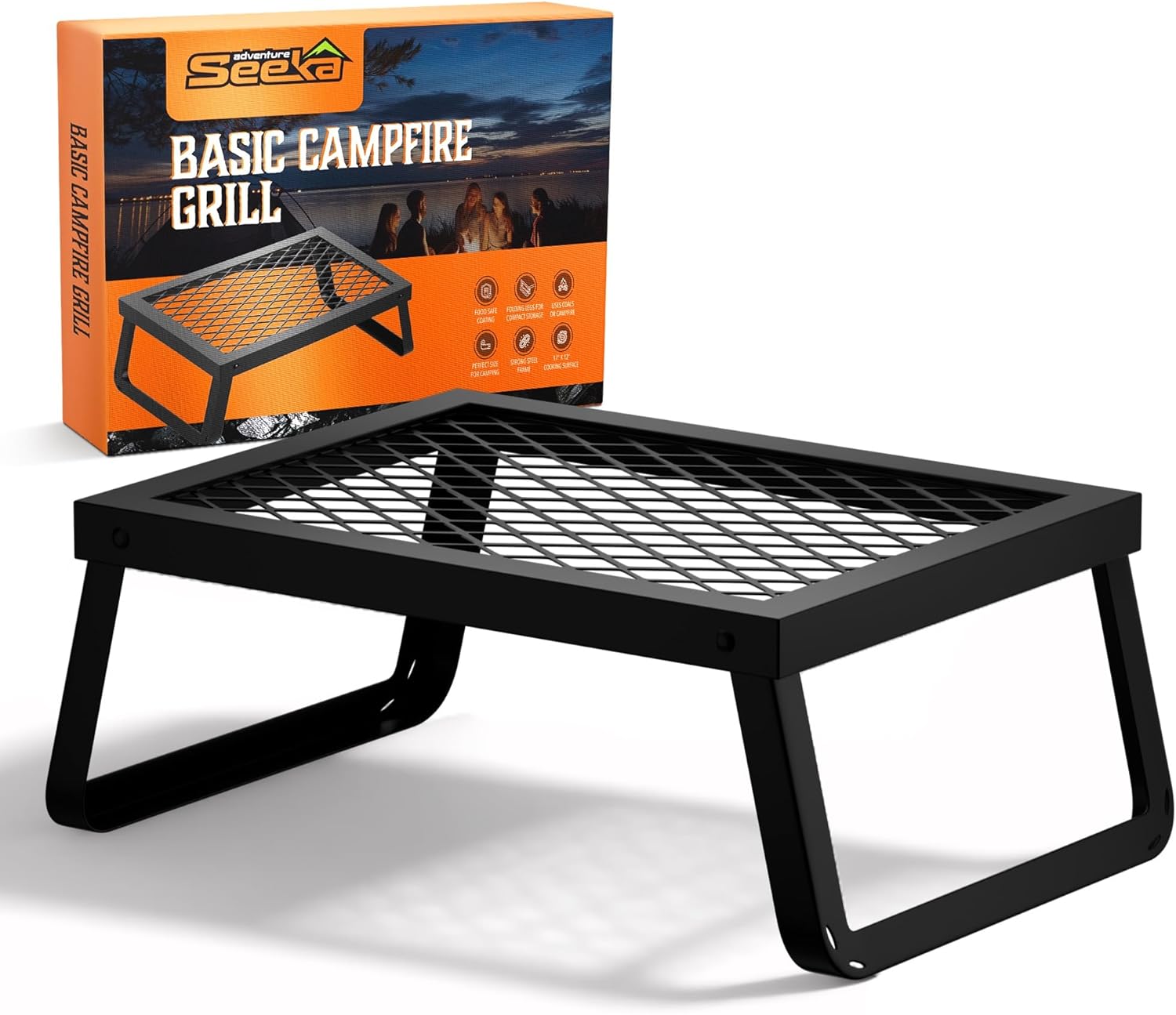 Heavy Duty Folding Campfire Grill – Portable - Campfire Grill Grate