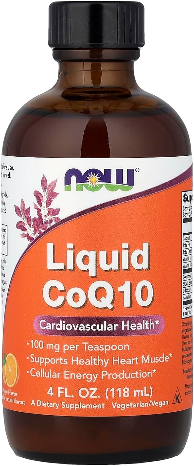 NOW FOODS Liquid Coq10 Orange Flavor, 4 FZ