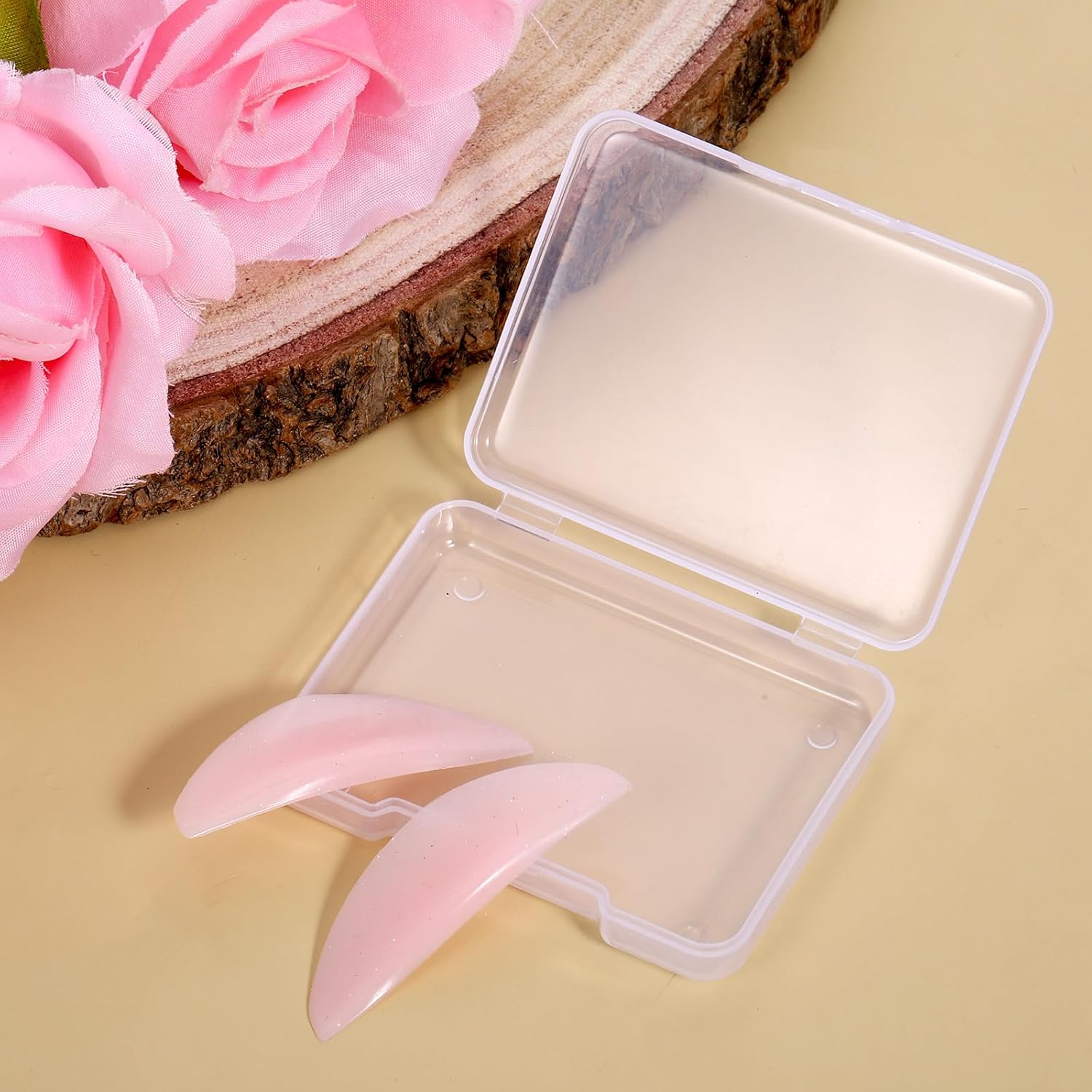 Asian Flat Shields Lash Lift Shields 1mm Thin Lash Lift Pad Glueless Silicone Pads Soften Eyelashes Lashes Lifting Pads for Salon Usage Reusable Silicone Lashes Rods for Easy Korean Eyelash Lifts