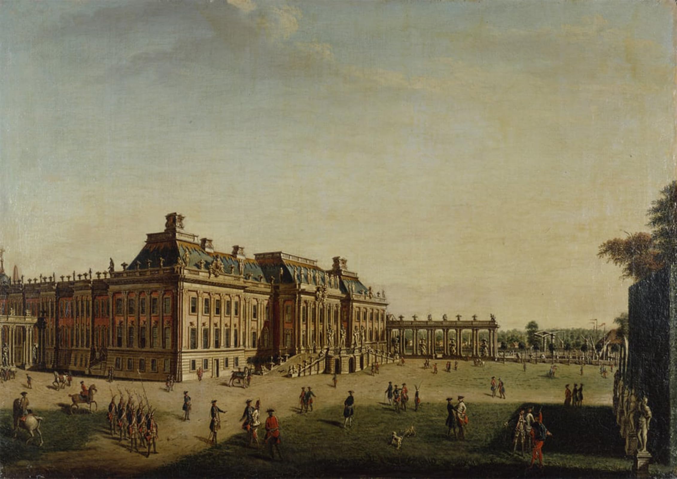 POSTERIIk Famous Animal Posters Vintage Picture the Garden Front of the Town Castle by Johann Friedrich Meyer Modern Wall Decor for Home Decor 60x90cm