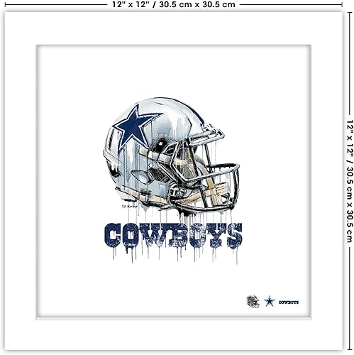 Miniatura 26 de Trends International Gallery Pops NFL Dallas Cowboys - Póster de pared con casco de goteo, 12.00 x 12.00 pulgadas, versión de marco negro
