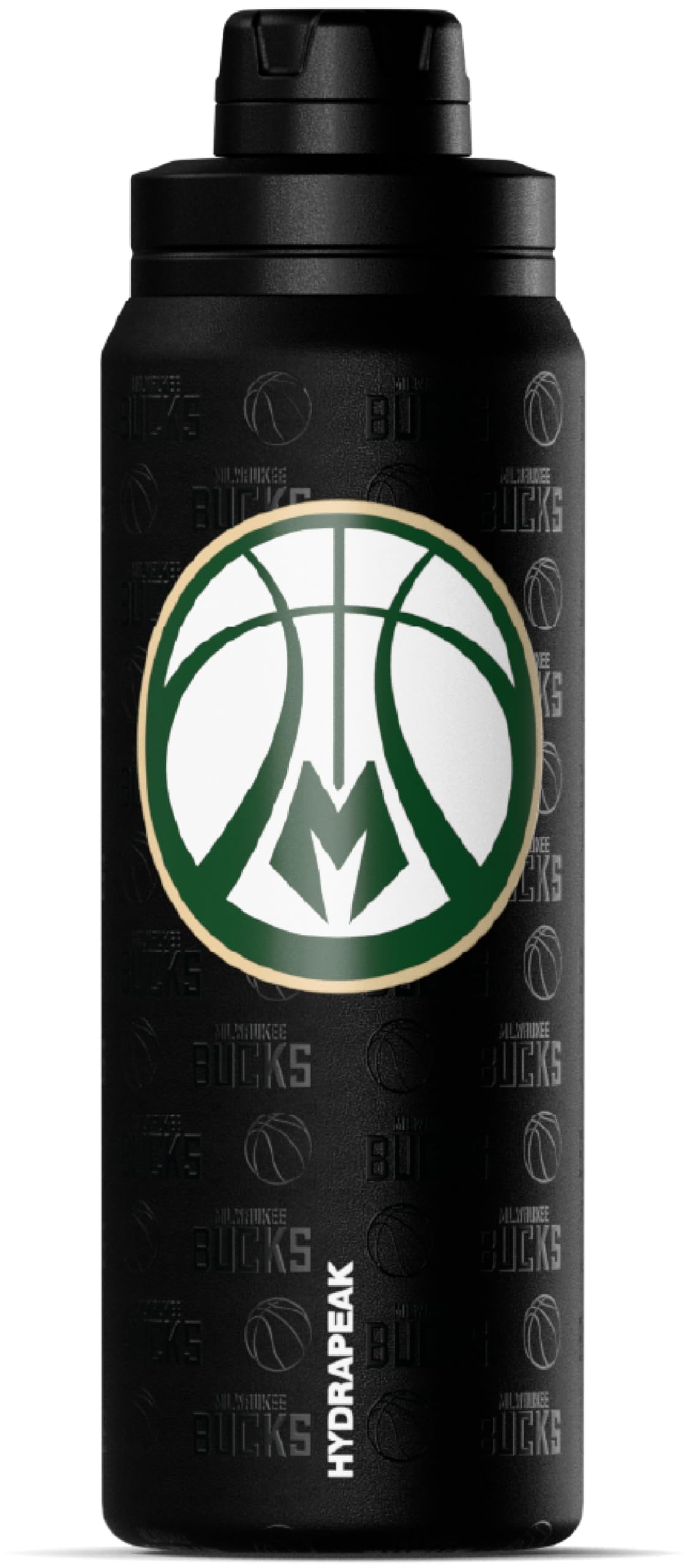Hydrapeak x NBA Officially Licensed Milwaukee Bucks 26 oz Active Water Bottle with Chug Lid and Handle Reusable Stainless Steel Double Wall Insulated Sports Gift